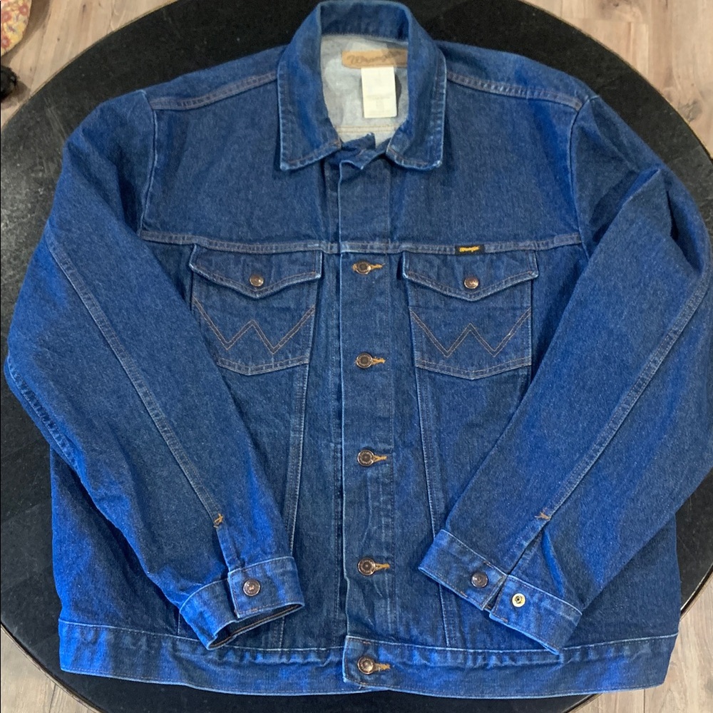 Vintage Wrangler Indigo Denim Jacket XXL Like New
